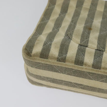 Chanel Vintage Classic Double Flap Bag Quilted Denim, GRAY, CANVAS, Handbag