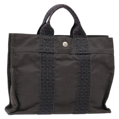 Hermes Fourre Tout Tote Canvas, GRAY, CANVAS, Tote bag