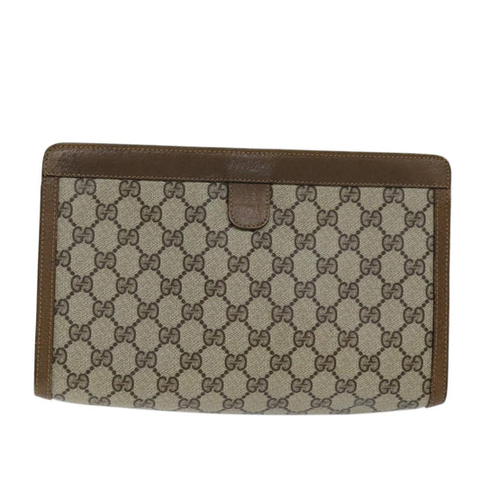 Gucci Sherry line pouch Canvas, Beige, Canvas, Clutch