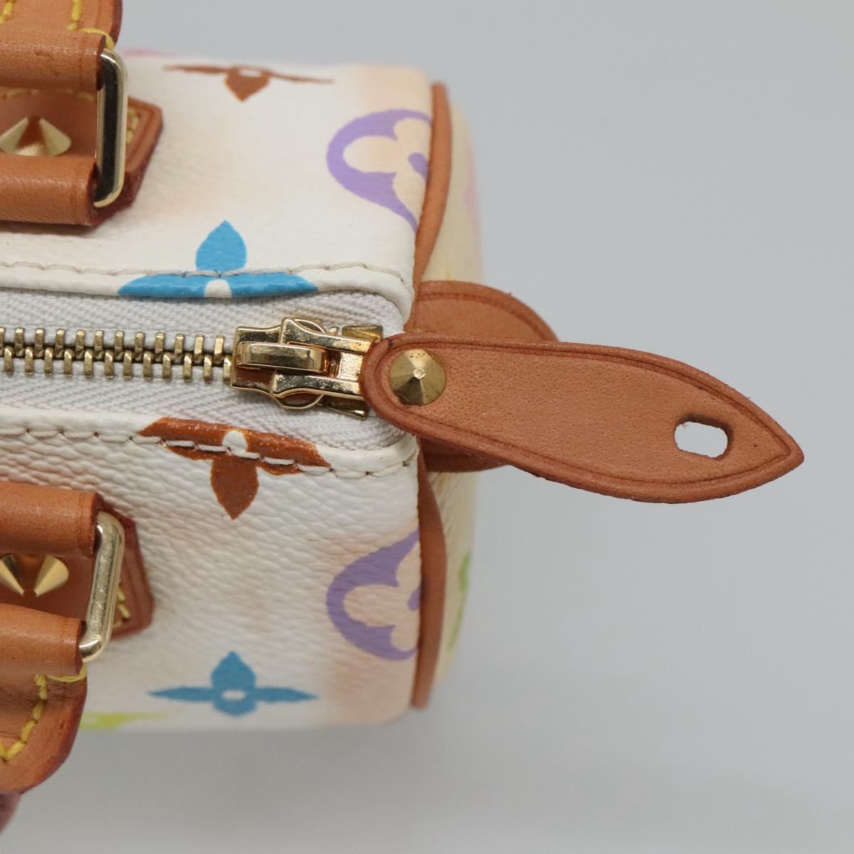 Louis Vuitton Speedy Mini HL Handbag Monogram Multicolor, WHITE, CANVAS, Handbag