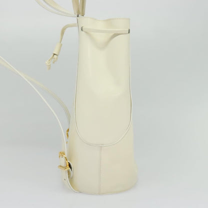 Salvatore Ferragamo Vintage Gancini Backpack Patent Leather, WHITE, PATENT_LEATHER, Backpack