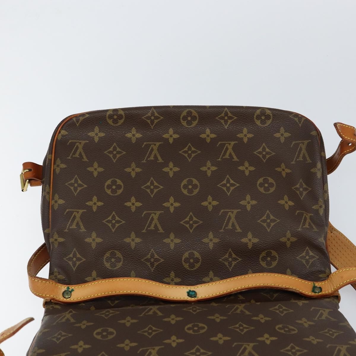 Louis Vuitton Saumur Handbag Monogram Canvas, BROWN, CANVAS, Shoulder bag