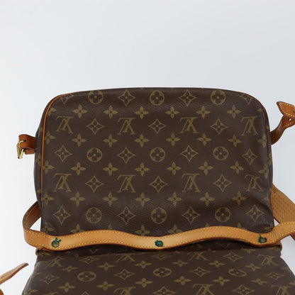 Louis Vuitton Saumur Handbag Monogram Canvas, BROWN, CANVAS, Shoulder bag