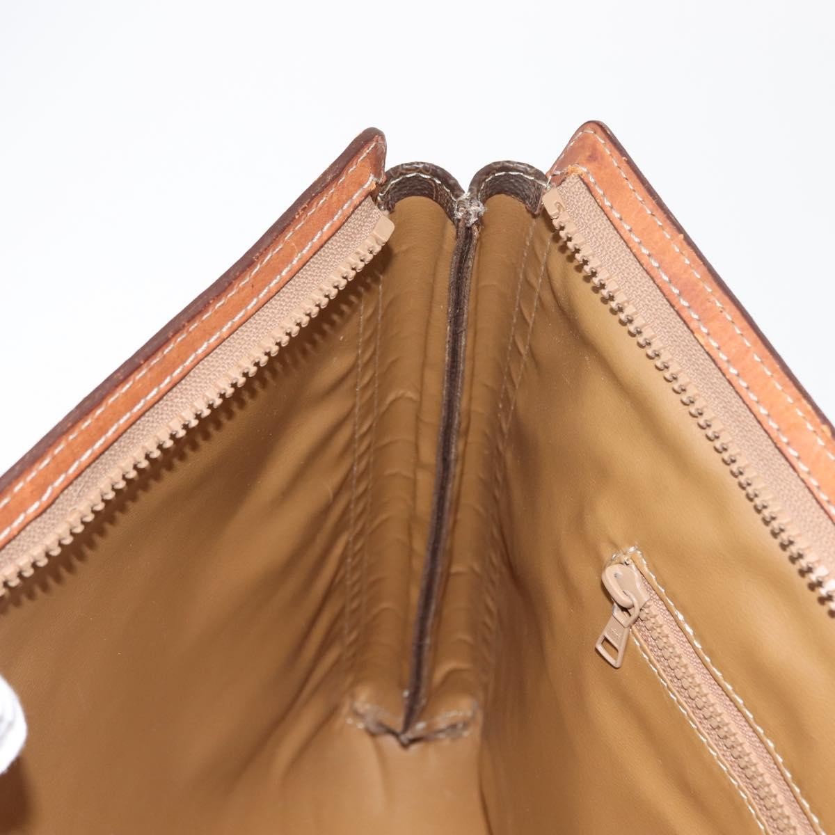 Celine Macadam Pochette Canvas and Leather, BROWN, CANVAS, Clutche & pouche