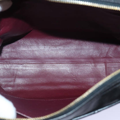 Chanel Coco Mark Black cakfskin, BLACK, LEATHER, Handbag