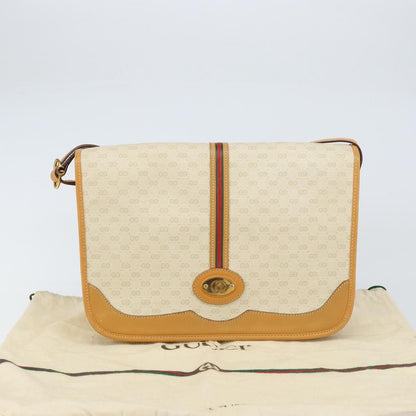 Gucci Vintage Web Sherry Line Handbag Micro GG Canvas, BEIGE, CANVAS, Shoulder bag