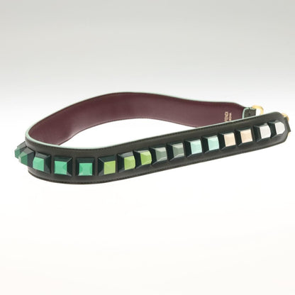 Fendi Strap You Shoulder Strap Leather, GREEN, LEATHER, Straps