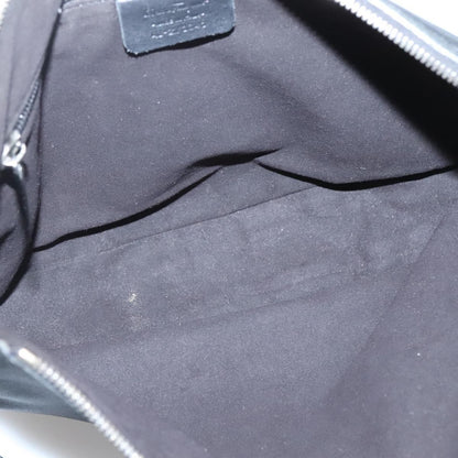 Salvatore Ferragamo Gancini Shoulder Bag Leather, BLACK, LEATHER, Shoulder bag