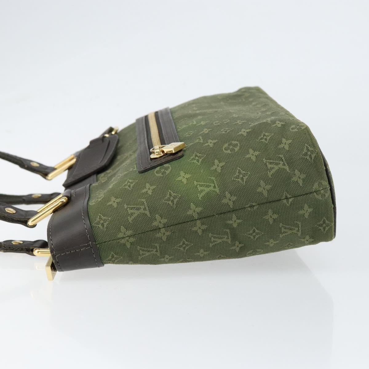 Louis Vuitton Lucille Handbag Mini Lin, KHAKI, CANVAS, Handbag