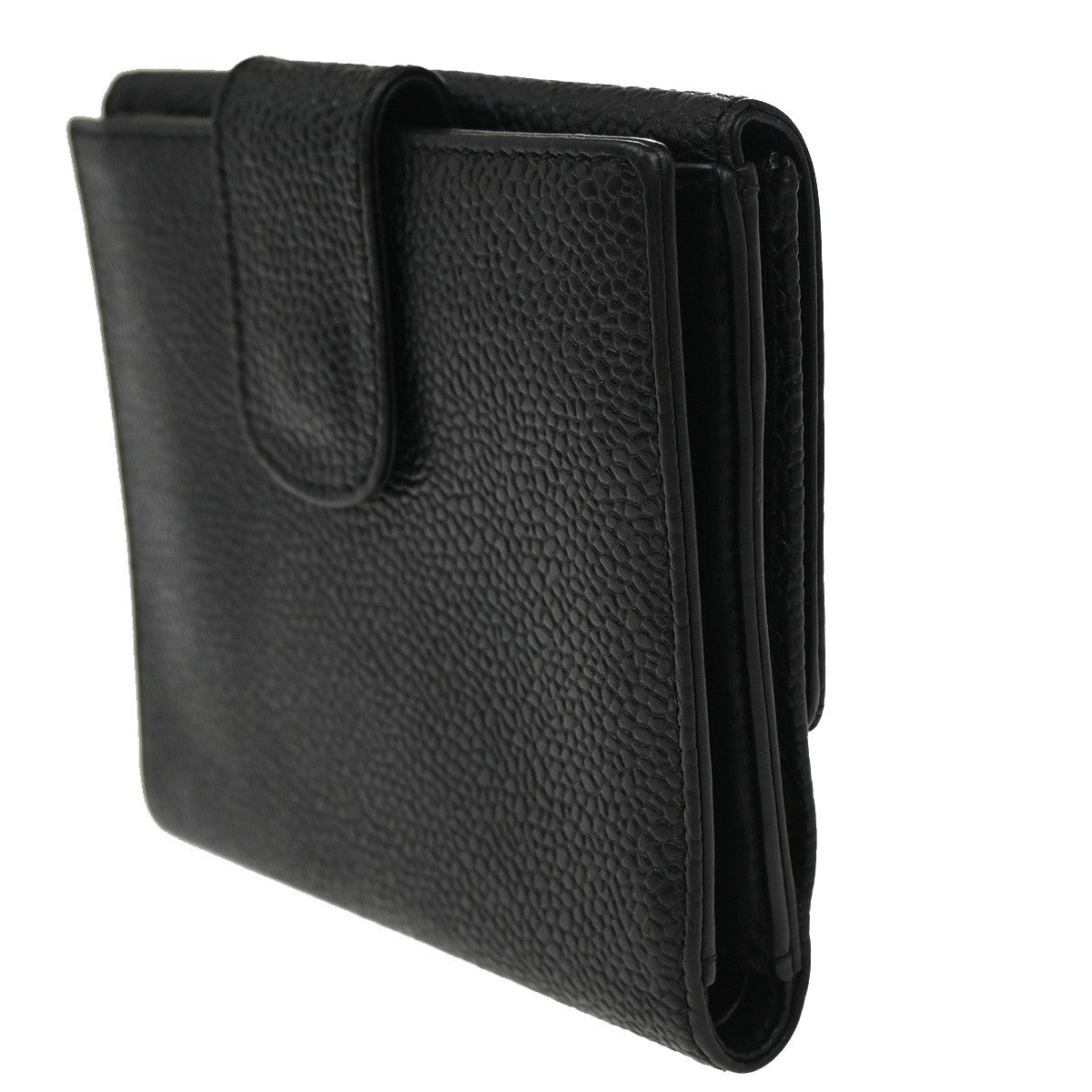 Chanel Timeless Trifold Wallet Leather, BLACK, LEATHER, Wallets