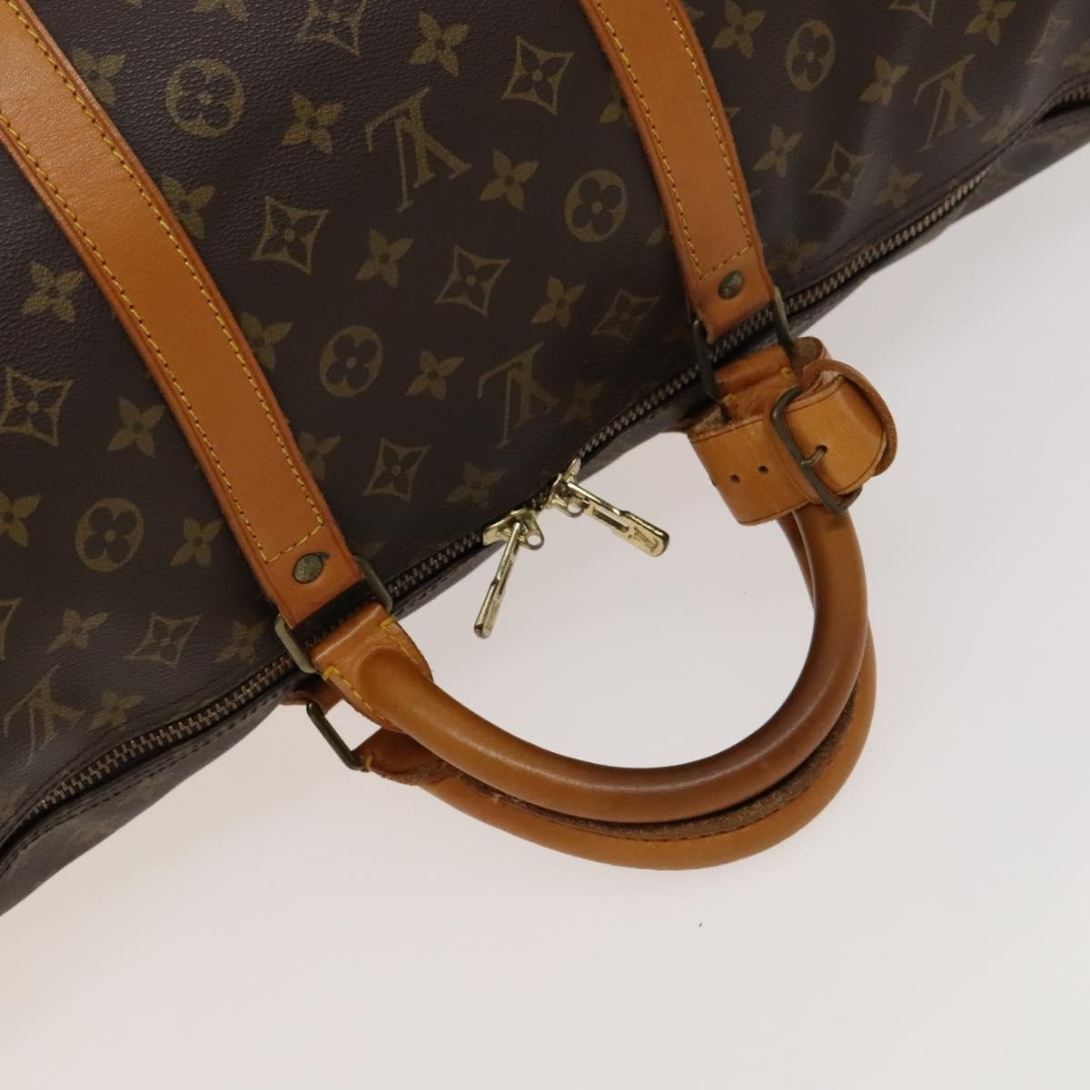 Louis Vuitton Keepall Bag Monogram Canvas, BROWN, CANVAS, Travel bag