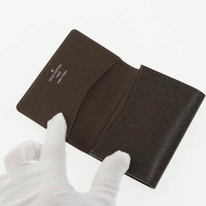 Louis Vuitton Envelope Business Card Holder Taiga Leather, BROWN, LEATHER, Card Holders