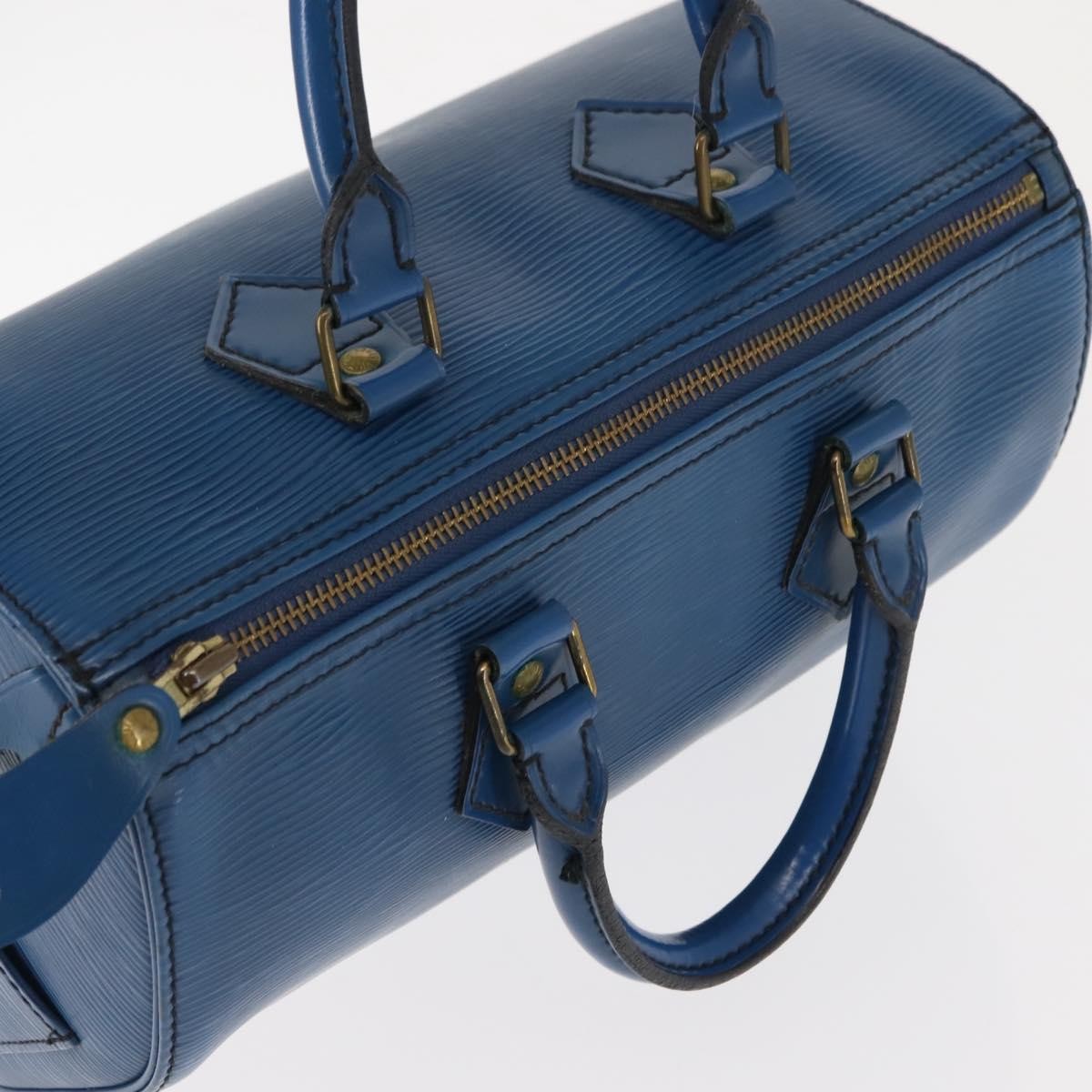 Louis Vuitton Speedy Handbag Epi Leather, BLUE, LEATHER, Handbag