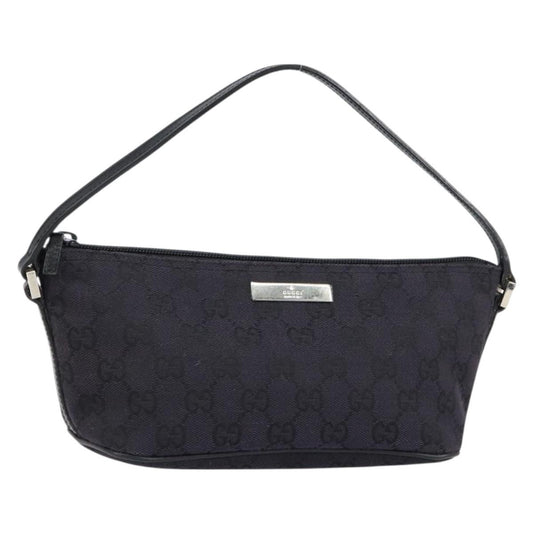 Gucci Vintage Boat Pochette GG Canvas, BLACK, CANVAS, Clutche & pouche