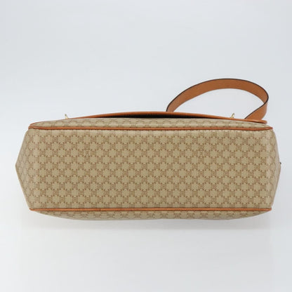 Celine Macadam Shoulder Bag PVC Leather, BEIGE, CANVAS, Shoulder bag