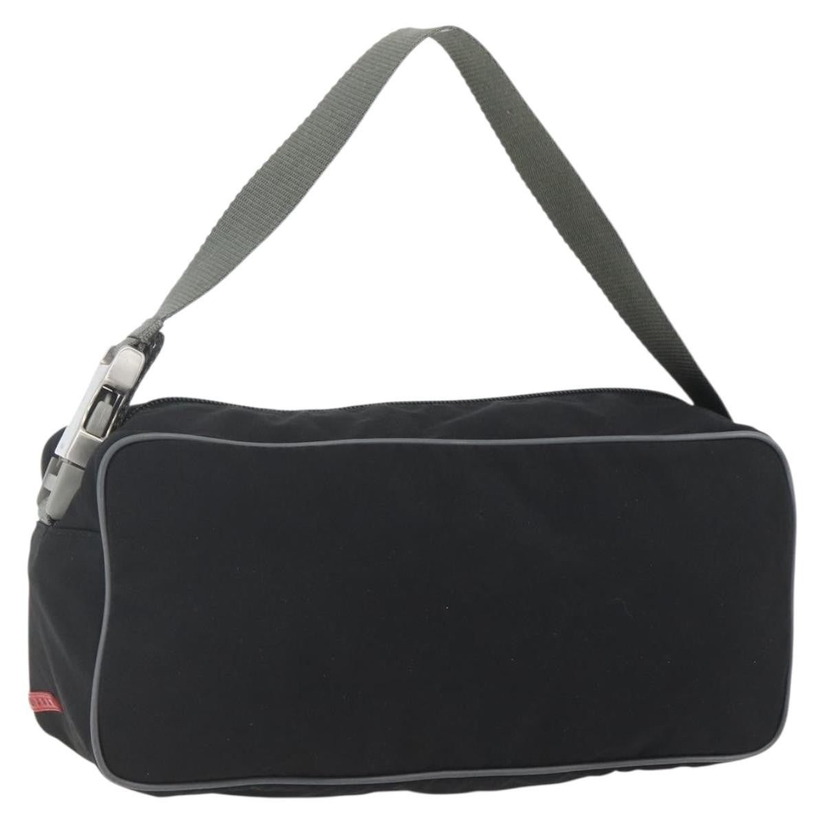 Prada Sport Zip Shoulder Bag Tessuto, BLACK, NYLON, Shoulder bag