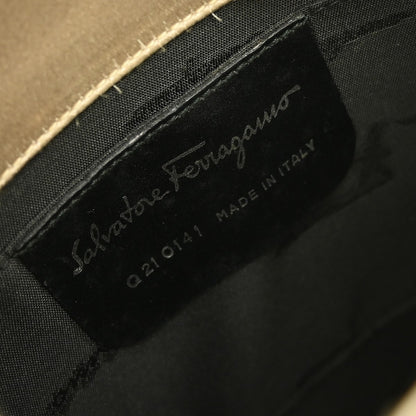 Salvatore Ferragamo Vintage Handbag Satin, BEIGE, SATIN, Handbag