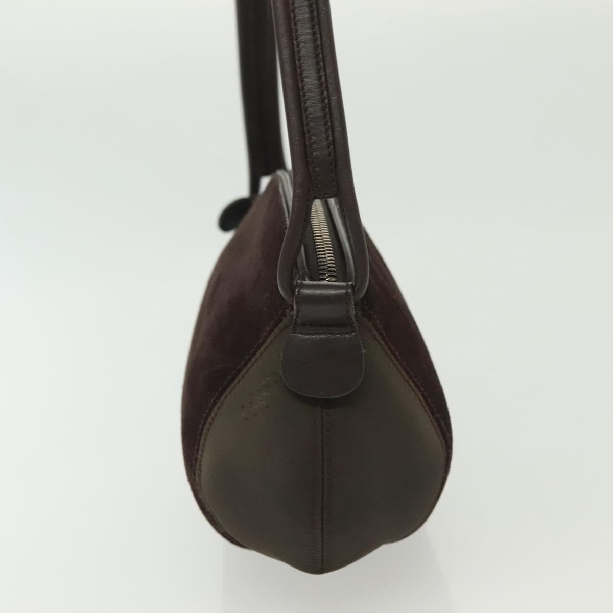 Salvatore Ferragamo Pochette Pony Hair, BROWN, SUEDE, Shoulder bag