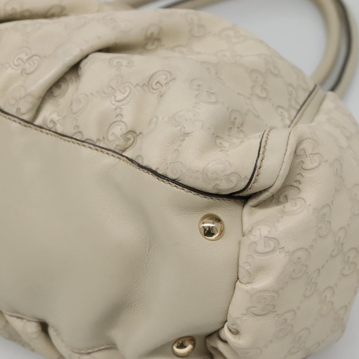 Gucci D Ring Hobo Guccissima Leather, WHITE, LEATHER, Handbag