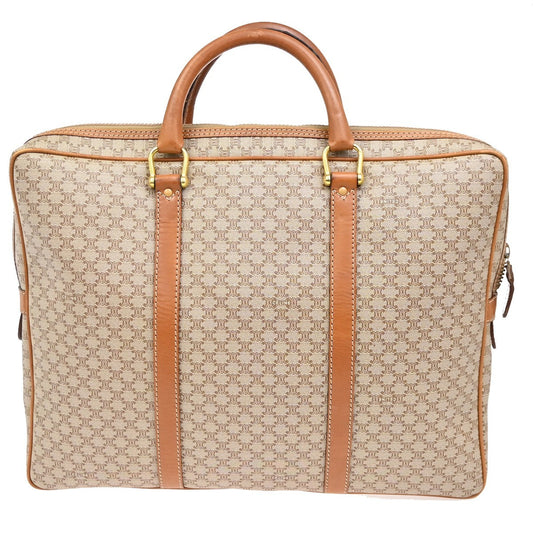 Celine Macadam Briefcase Canvas and leather, BROWN, CANVAS, Briefcase