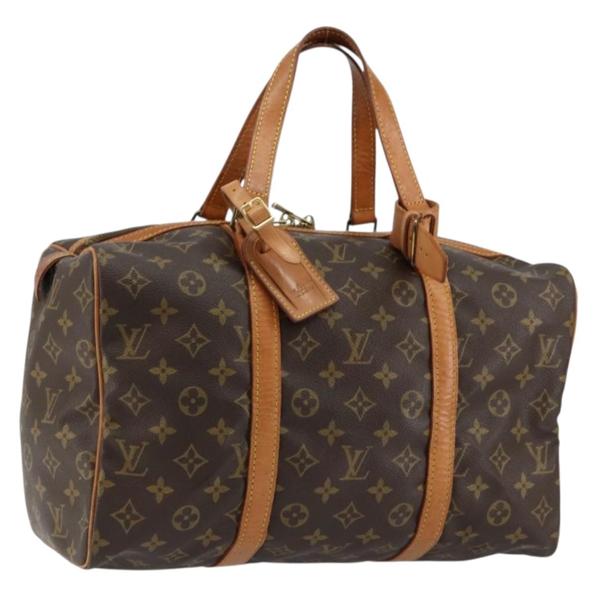 Louis Vuitton Sac Souple Handbag Monogram Canvas, BROWN, CANVAS, Handbag
