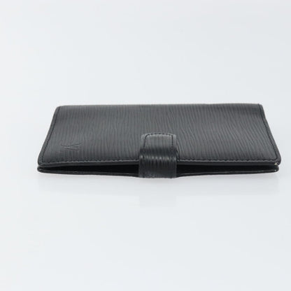 Louis Vuitton Agenda Cover Epi Leather, BLACK, LEATHER, Wallets