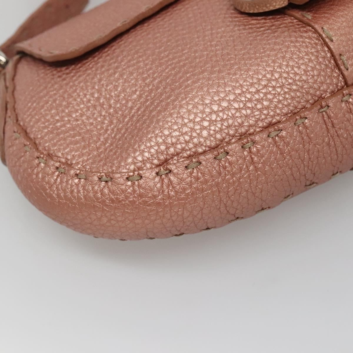 Fendi Vintage Selleria Flap Bag Leather, PINK, LEATHER, Shoulder bag