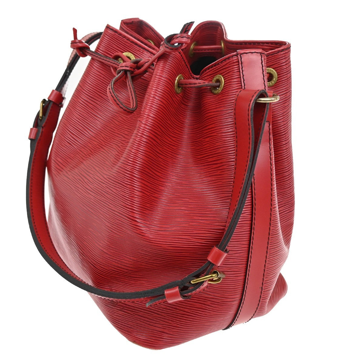 Louis Vuitton Petit Noe Handbag Epi Leather, RED, LEATHER, Shoulder bag
