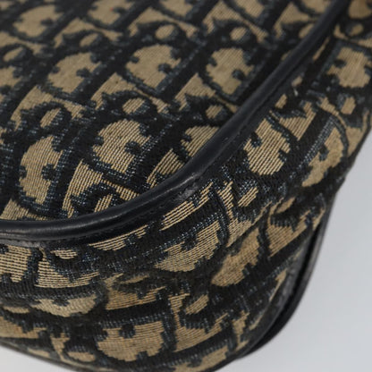 Christian Dior Vintage Trotter Shoulder Bag Canvas, NAVY, CANVAS, Shoulder bag