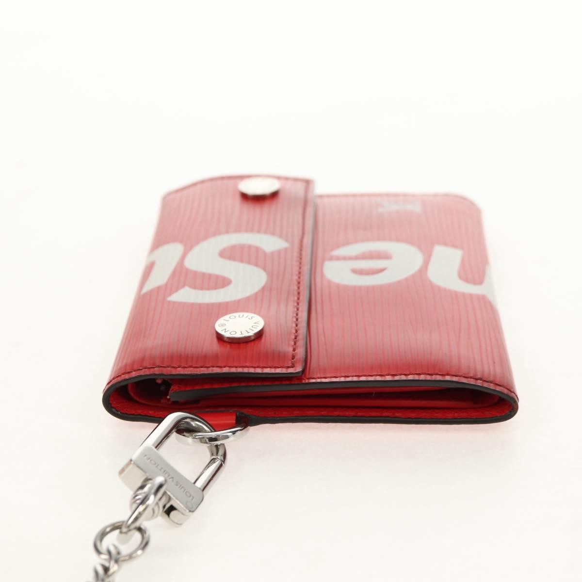 Louis Vuitton Chain Wallet Limited Edition Supreme Epi Leather, RED, LEATHER, Wallets