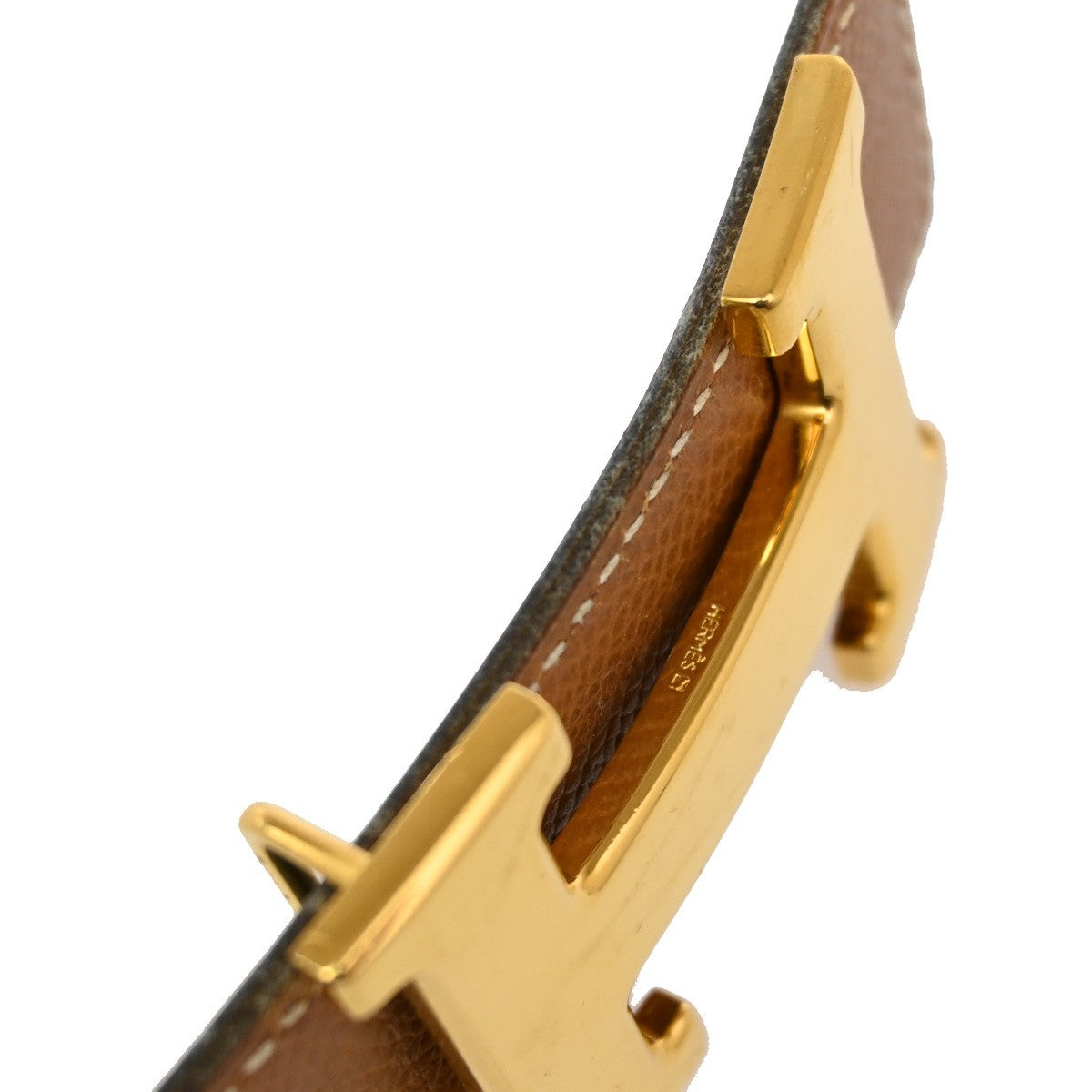 Hermes Constance Reversible Belt Leather, BROWN, LEATHER, Belts