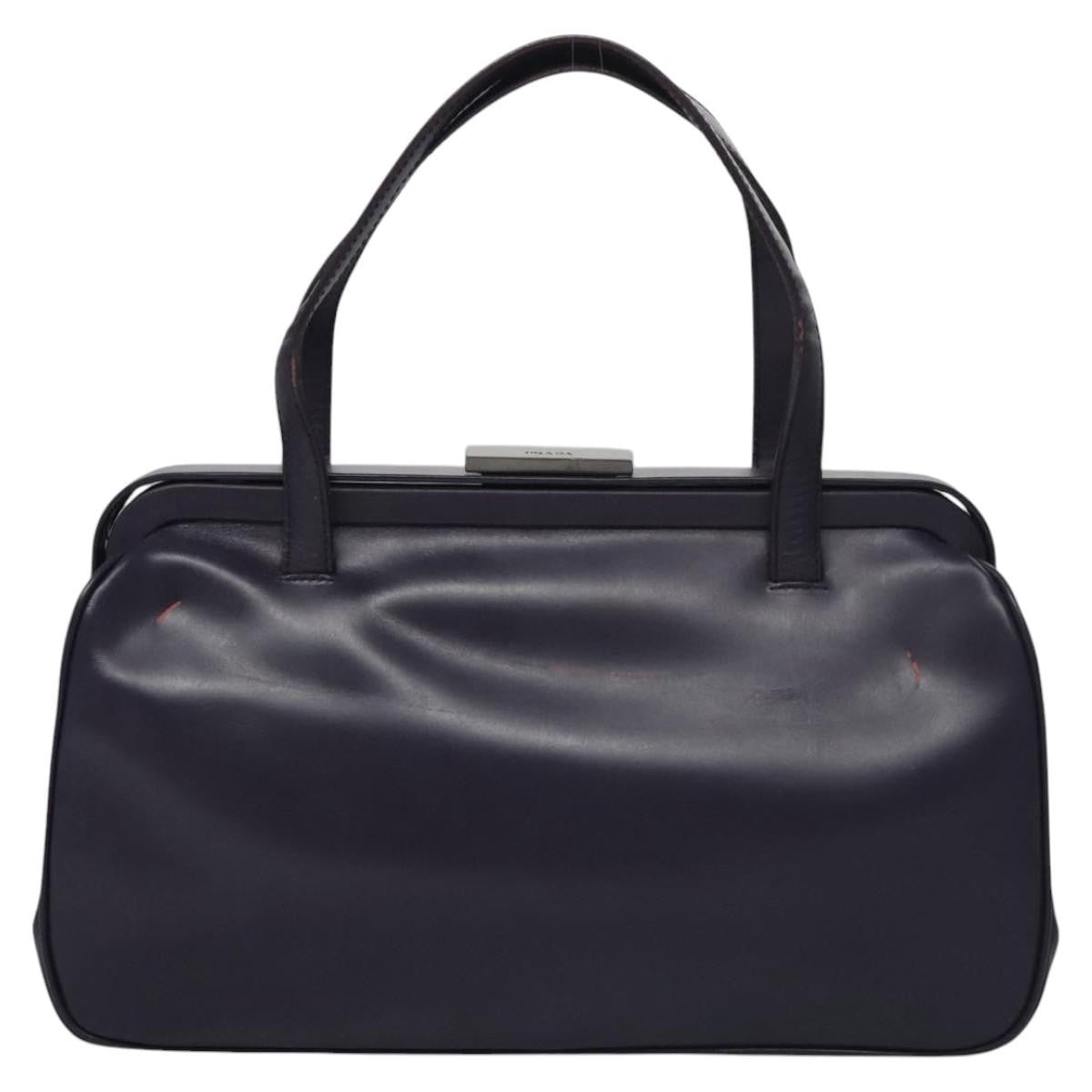 Prada Vintage Handbag Leather, PURPLE, LEATHER, Handbag