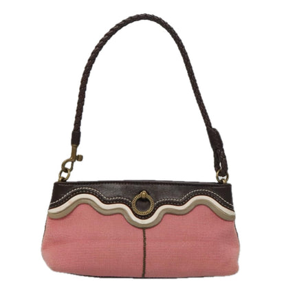 Bottega Veneta Vintage Shoulder Bag Canvas, PINK, CANVAS, Shoulder bag