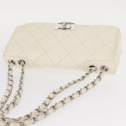 Chanel Reissue 2.55 Flap Bag Leather, WHITE, LEATHER, Shoulder bag