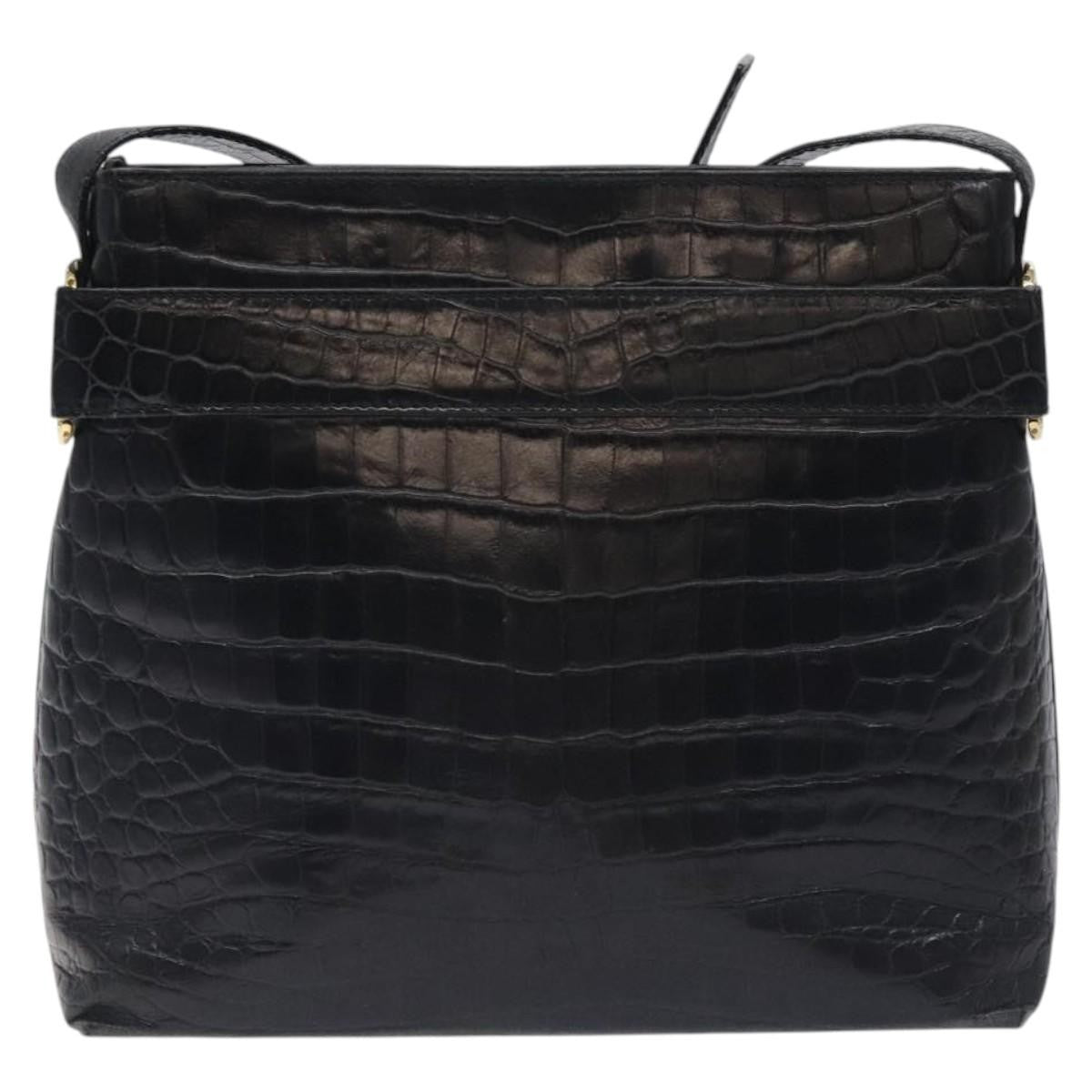 Salvatore Ferragamo Vara shoulder Bag Leather, BLACK, LEATHER, Shoulder bag