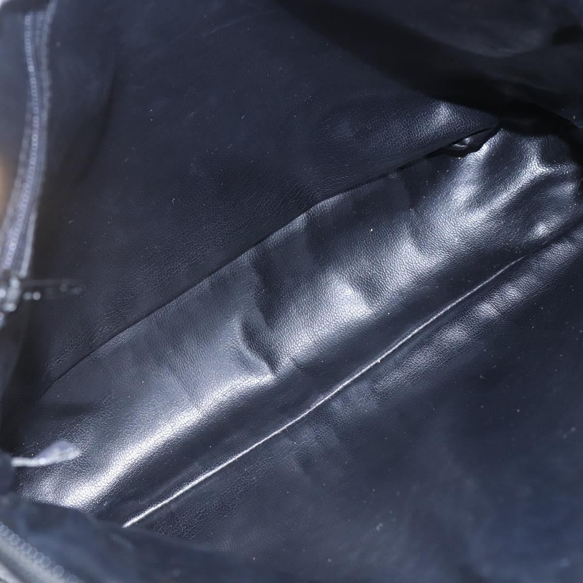 Bally Vintage Chain Shoulder Bag Quilted Leather, BLACK, LEATHER, Shoulder bag