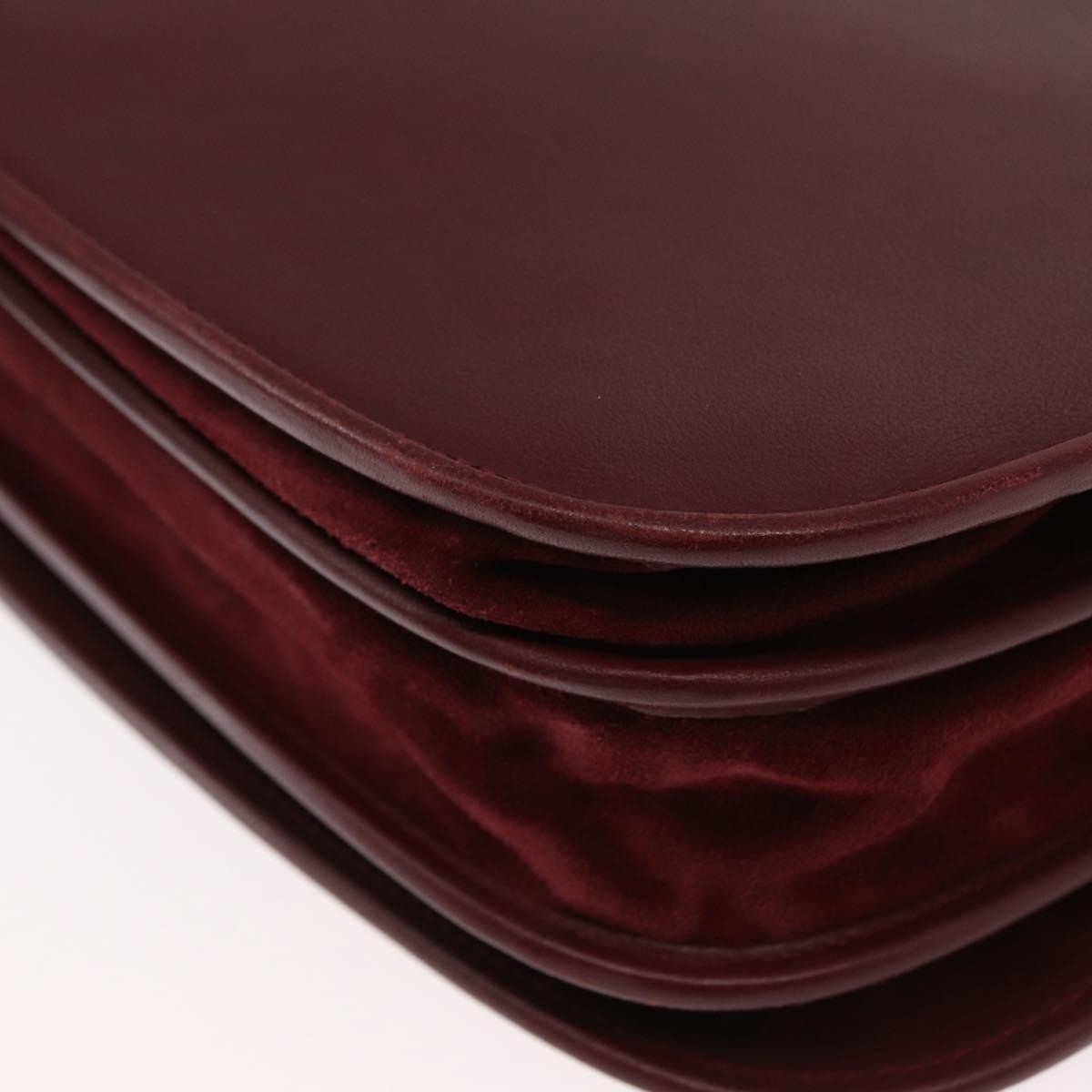 cartier Must de Cartier Shoulder Bag Leather, BURGUNDY, LEATHER, Shoulder bag