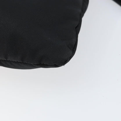 Prada Zip Messenger Bag Horizontal Quilt Tessuto, BLACK, NYLON, Shoulder bag