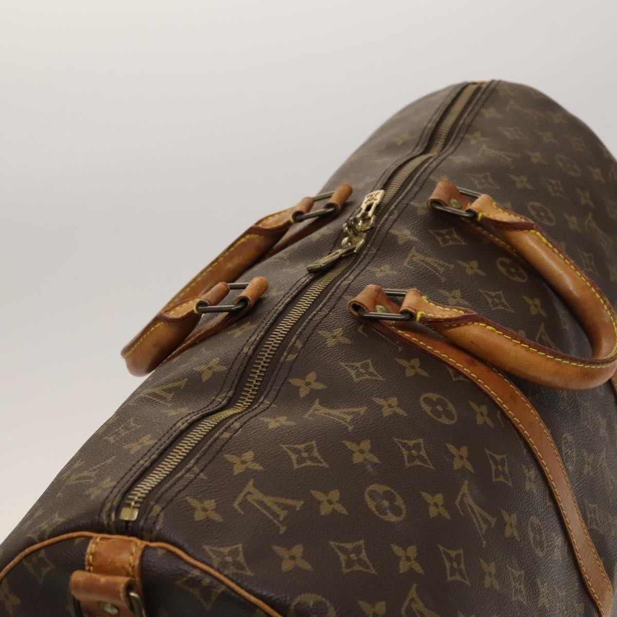 Louis Vuitton Keepall Bandouliere Bag Monogram Canvas, BROWN, CANVAS, Travel bag