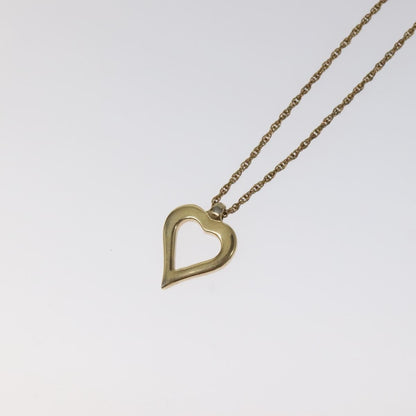 Christian Dior Logo Heart Pendant Necklace Metal, GOLD, METAL, Necklace