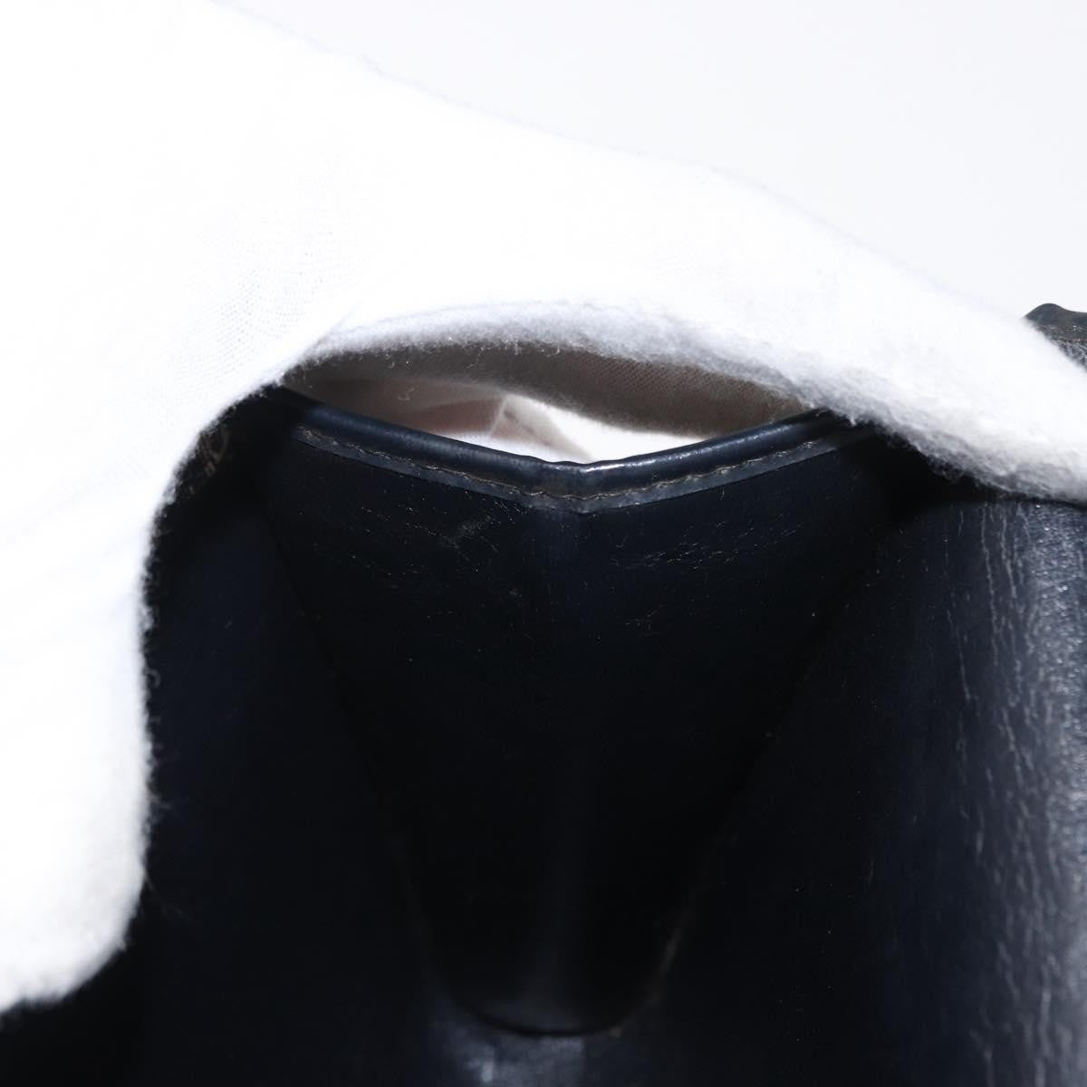 Christian Dior Vintage CD Chain Flap Shoulder Bag Diorissimo Canvas, NAVY, CANVAS, Shoulder bag