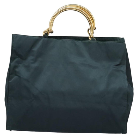 Prada Metal Handles Tote Tessuto, KHAKI, NYLON, Tote bag