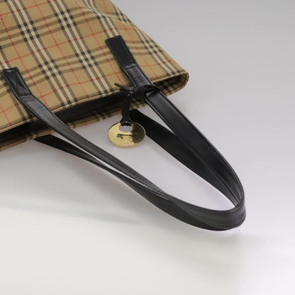 Burberry Nova Check Tote Leather, BEIGE, CANVAS, Tote bag