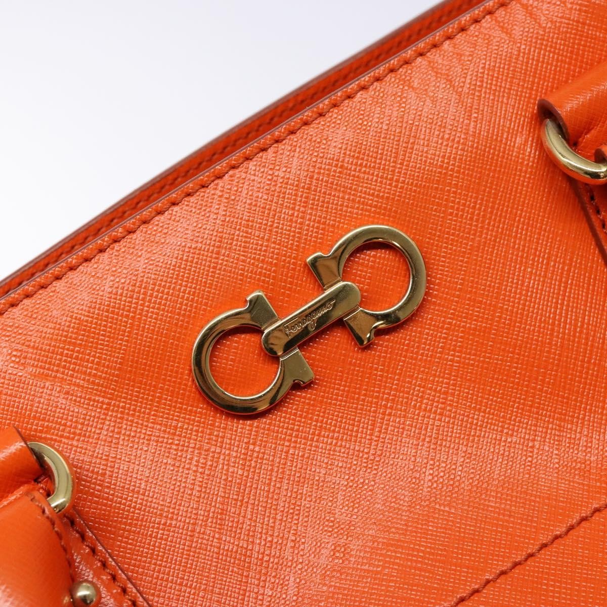 Salvatore Ferragamo Batik Tote Leather, ORANGE, LEATHER, Tote bag