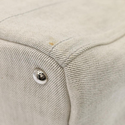 Prada Canapa Tote Rhinestone Embellished Canvas, GRAY, CANVAS, Tote bag