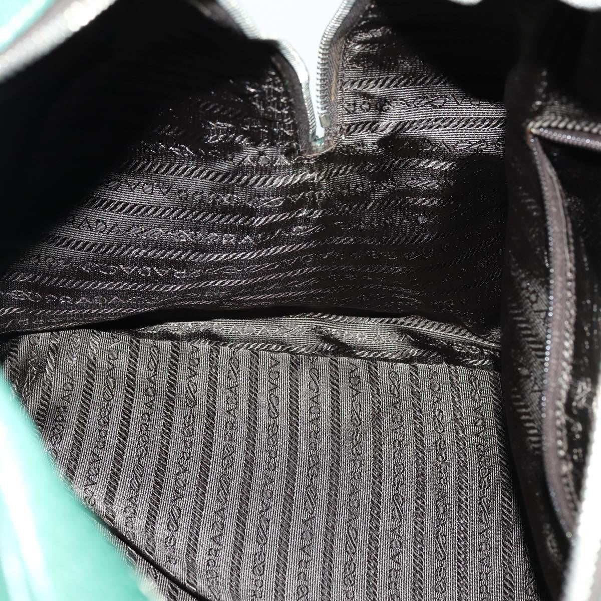 Prada Vintage Boston Bag Leather, GREEN, LEATHER, Travel bag