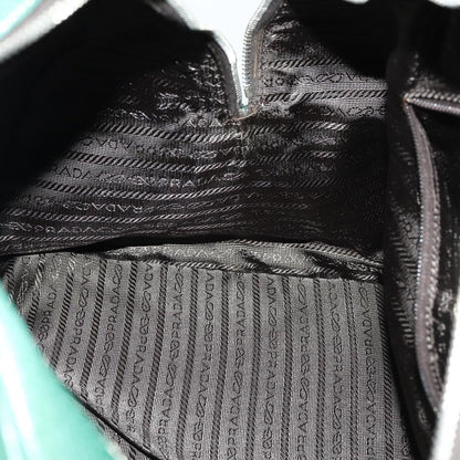 Prada Vintage Boston Bag Leather, GREEN, LEATHER, Travel bag