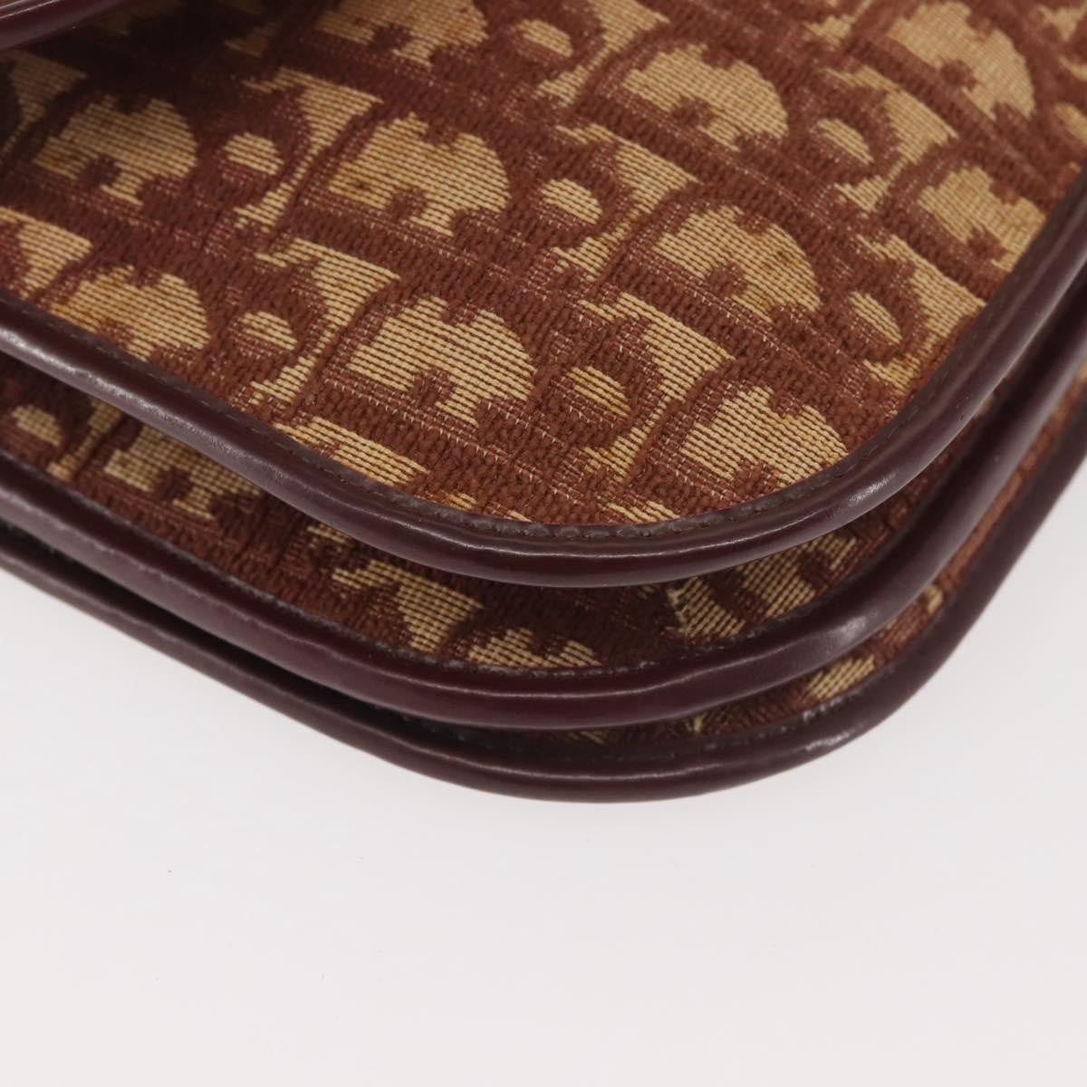 Christian Dior Vintage Trotter Flap Shoulder Bag Canvas, RED, CANVAS, Shoulder bag