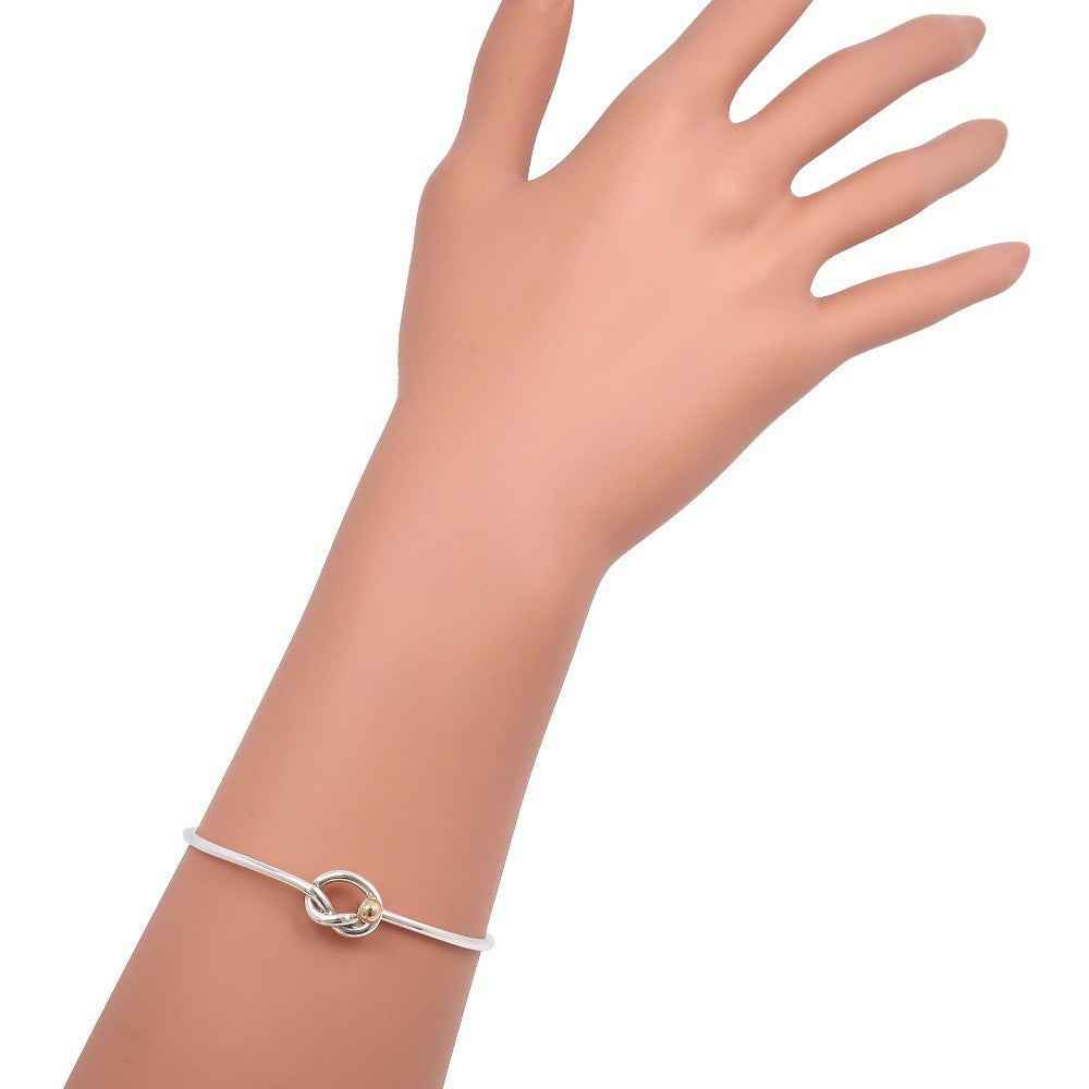 Tiffany & Co. Love Knot Bracelet Sterling Silver and 18K Yellow Gold, SILVER, SILVER, Bracelet