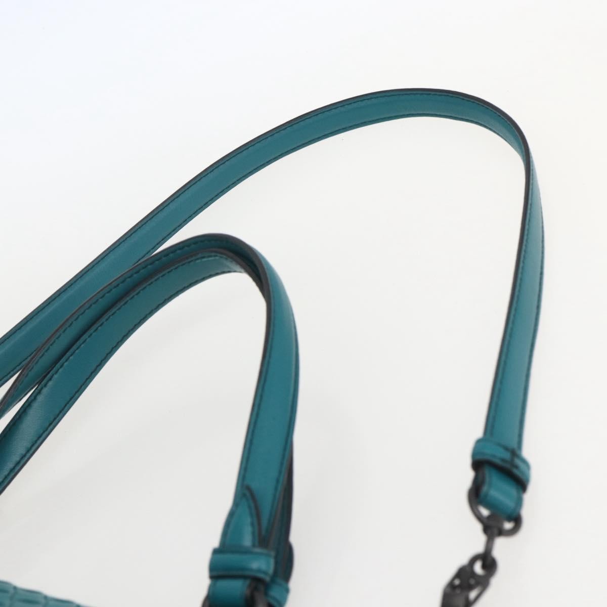 Bottega Veneta Monaco Convertible Satchel Leather with Intrecciato Detail, TURQUOISE, LEATHER, Handbag